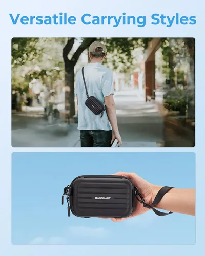 Miniatura 8 de BAGSMART Funda para cámara digital, protectora e impermeable para cámara pequeña con correa para el hombro, bolsa ligera para cámara Canon PowerShot