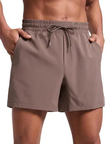CRZ YOGA Pantalones cortos de entrenamiento sin forro para hombre de 5 pulgadas, ligeros, de secado rápido, para correr, deportes, atletismo,