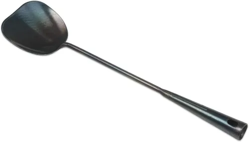 Miniatura 10 de ZhenSanHuan Utensilio de Wok Tradicional Chino Hecho a Mano de Hierro, Utensilio de Wok Largo (Espátula, 32CM/12.6'')