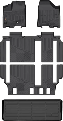 Miniatura 11 de Alfombrillas de TPE para Toyota Highlander 2014-2019 7 y 8 asientos, protección para todo tipo de clima, forros de piso de automóvil resistentes