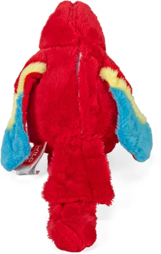 Miniatura 4 de Wild Republic Perching loro, guacamayo escarlata, pulsera a presión, registros y repeticiones, 9 pulgadas, regalo para niños, juguete de peluche