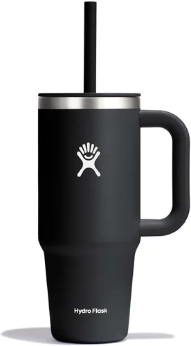 Miniatura 87 de Hydro Flask Vaso de Viaje con Asa, Tapa y Pajita - Acero Inoxidable Aislado en 24 Oz Aloe