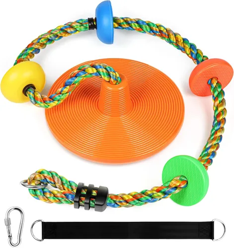 ZNCMRR Columpio de árbol para niños Columpio de cuerda para árbol Cuerda de escalada para niños Columpios de disco resistentes para niños Accesorios