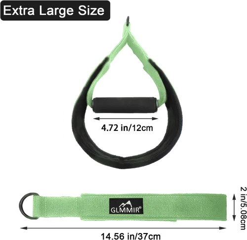 Miniatura 2 de Correas de doble bucle de pilates para Pilates Reformer, correas de anillo en D de metal para fitness, accesorios de pilates, pulseras de yoga