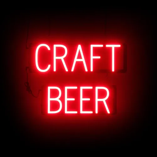 Miniatura 60 de SpellBrite Letrero de cerveza y vino Letrero de cerveza y vino neón, luz LED verde 22.0 x 15.0 pulgadas