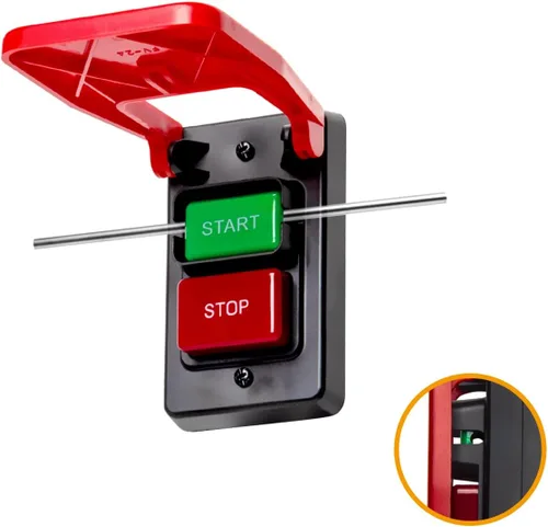 Miniatura 4 de Powertec 120V/230V Interruptor de paleta de voltaje dual con tornillos, 28 amperios, palanca de rodilla para herramientas eléctricas