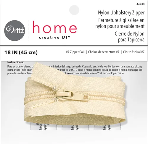 Miniatura 11 de Dritz Home 9069 Cremallera de tapicería de latón, 72 pulgadas, beige