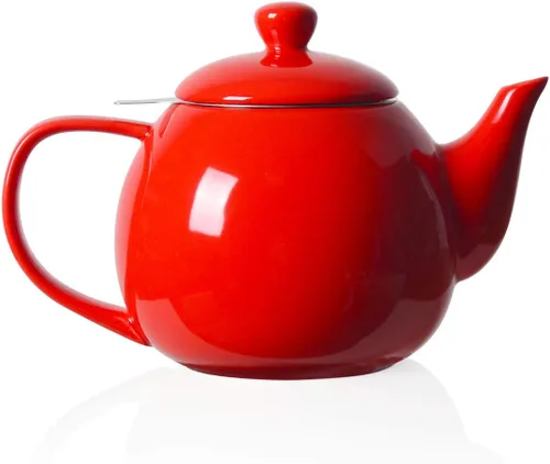 Miniatura 18 de Sweejar Tetera de porcelana con infusor de acero inoxidable extraíble, apto para microondas y lavavajillas, para té suelto, infusor de té para Jade