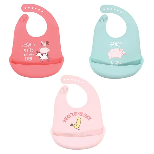 Miniatura 27 de Baberos Hudson Baby de silicona unisex para bebé Mariscos