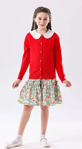 Miniatura 3 de SMILING PINKER cardigan de cuello redondo para niñas