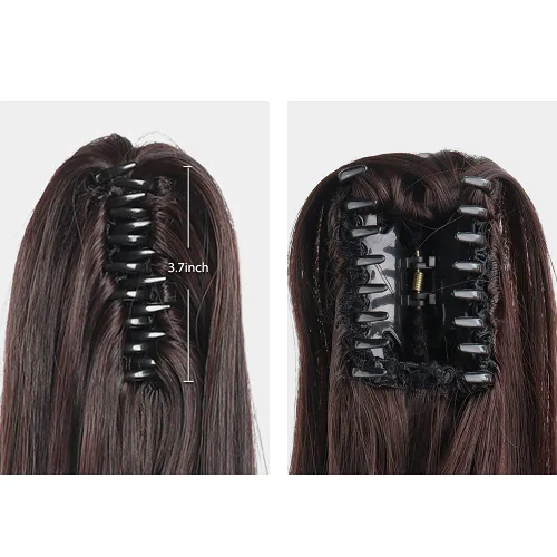 Miniatura 238 de Extensiones de cola de caballo de cabello rubio, extensiones de cola de caballo para mujer, pinza de extensiones de cabello rizado de 12 pulgadas