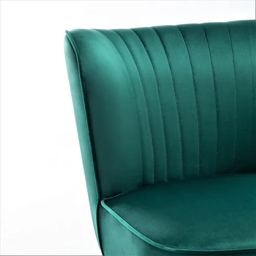 Miniatura 3 de Container Furniture Direct Silla moderna de terciopelo para sala de estar, dormitorio o entrada, diseño elegante y cómodo sin brazos con patas
