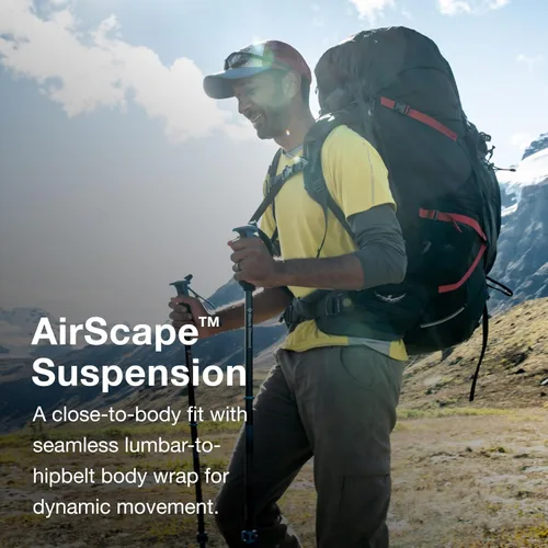Miniatura 4 de Osprey Aether Plus 70 - Mochila de mochilero para hombre, color gris, talla L/XL Eclipse Gris