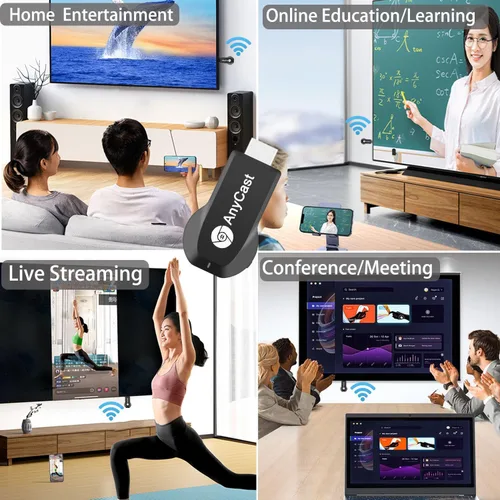 Miniatura 7 de Anycast - Adaptador inalámbrico de pantalla HD, receptor de 1080P con espejo de pantalla de transmisión compatible con iOS/Android/Windows/Mac a