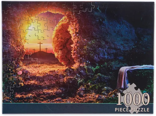 Miniatura 7 de Christian Art Gifts Rompecabezas inspirador de 1000 piezas de escritura para hombres, mujeres y niños: Faith Can Move Mountains Juego de actividades