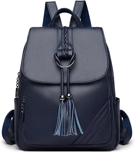 Miniatura 4 de Mochila de moda para mujer, monederos de PU con diseño multiusos, bolso con asa superior (color : negro, tamaño: 30 x 26 x 12)