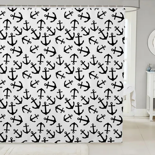 Miniatura 24 de Manfei Cortinas de ducha para niños con diseño de perros de dibujos animados, bonitas cortinas de baño para niñas y niños pequeños, cortinas