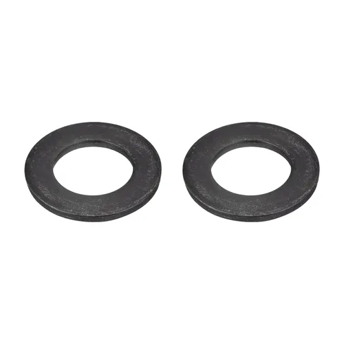 Miniatura 32 de Uxcell Arandela plana de acero al carbono para pernos M8, 10 piezas M8 x 16 x 1.5mm, aleación de acero negro oxidado de grado 8.8, sujetadores
