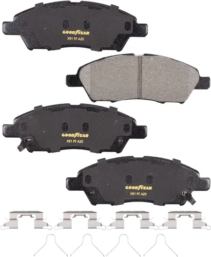 Miniatura 2 de Goodyear Brakes GYD1592 Pastillas de freno delanteras de cerámica prémium para Nissan March 19-12, Micra 19-15, Note 19-14, Versa 19-13, Versa
