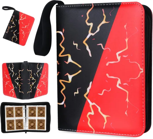 Miniatura 7 de Álbumes para cartas coleccionables, fundas protectoras para cartas coleccionables, carpeta para tarjetas de 18 bolsillos, estuche para cartas de 900