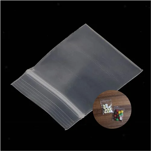 Mini bolsas de plástico, 1000 unidades de 1.5 x 1.5 pulgadas, bolsas de almacenamiento reutilizables transparentes con cremallera para joyas,