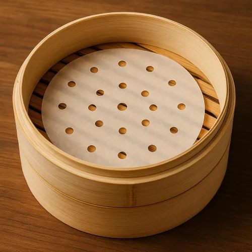 Miniatura 3 de Papeles de pergamino para freidora de aire, juego de 100 unidades (disponibles en 6/6, 5/7/7, 5/8/8, 5/9/10 pulgadas), 7 pulgadas, Blanco