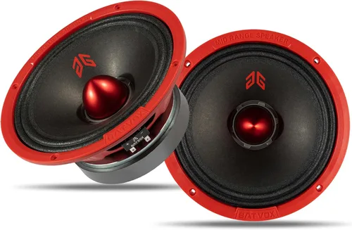 Miniatura 24 de MX80P1 - Altavoz de rango medio de 8 pulgadas, tapa antipolvo roja, 480 W máximo, 4 ohmios, altavoces de puerta de audio de alta calidad para coche