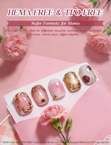 Miniatura 30 de Beetles - Kit de esmalte de uñas de gel con luz UV – 80 piezas de encantamiento de color, kit de uñas de gel de 55 colores con capa base de todo