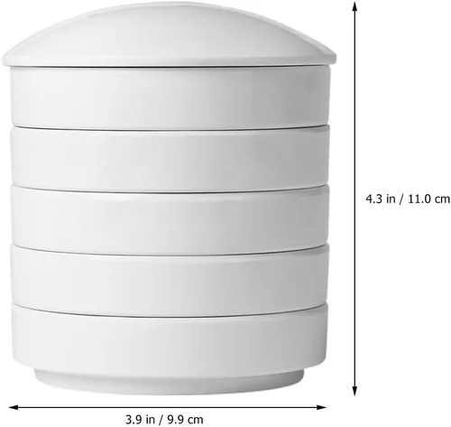 Miniatura 2 de ARTIBETTER Disco de tinta de cerámica de porcelana de 5 capas apilable, paleta de pintura de 4.33 x 3.89 x 3.89 pulgadas, paleta de acuarela