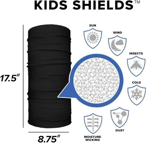Miniatura 5 de S A Paquete de 5protectores faciales, con protección UV, multiuso, para niños y niñas