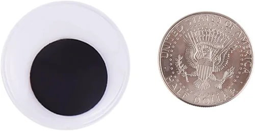 DECORA Ojos negros redondos de 1.575 in con autoadhesivo, 24 piezas 1.575 in - 24 piezas