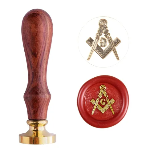 Miniatura 11 de Sello de cera de trébol de cuatro hojas, sello de trébol de la suerte con mango de palisandro 1'' 2.5cm, sello distintivo de cera de sellado, un