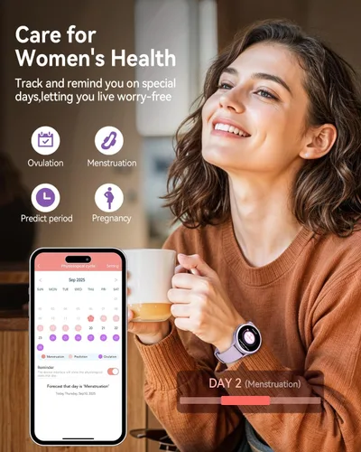 Miniatura 7 de Relojes inteligentes para mujer (respuestahacer llamadas), monitor de actividad de pantalla AMOLED de 1.27 pulgadas con monitor de frecuencia