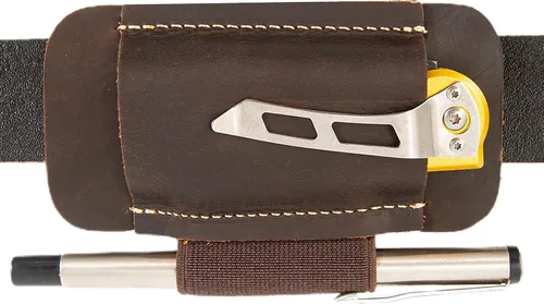 Miniatura 14 de Funda de cuchillo, funda de cuchillo con hebilla de cinturón, fundas de cuchillo de cuero para cinturón, funda de cuchillo plegable de bolsillo EDC