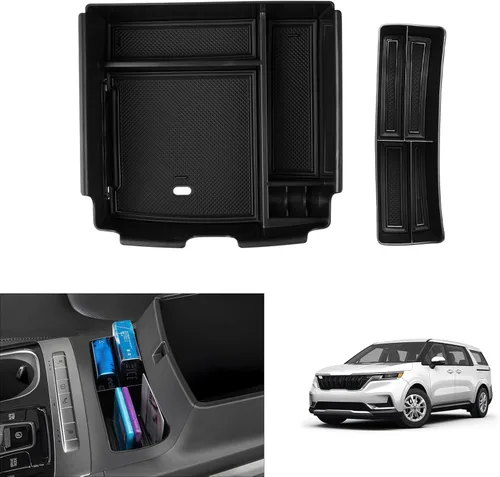 Miniatura 13 de Autorder Organizador de consola central para accesorios Kia Forte 2019-2024, caja de almacenamiento para reposabrazos, bandeja de inserción