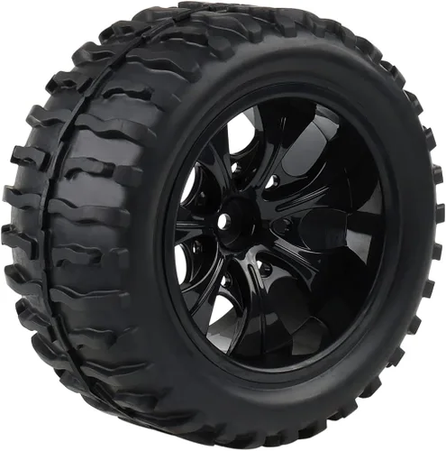 Miniatura 5 de Neumáticos y ruedas RC 1/10, 4 piezas, 0.472 in hexagonal de 2.8 pulgadas, juego de neumáticos todoterreno para Traxxas Rustler Stampede Slash