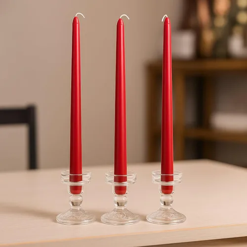 Miniatura 29 de Efavormart 12 Pack 11" Velas cónicas de cera de parafina de rosa mate de color oro rosa de alta calidad, velas de cena largas sin aroma, con mecha