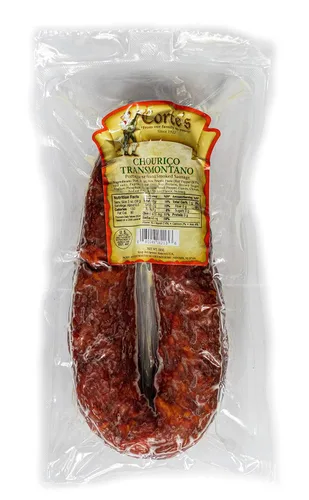 Chouriço Caseiro Corte's - Salchicha de marca portuguesa - Chourico Transmontano Salchicha ahumada de la marca portuguesa