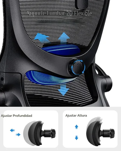 Miniatura 4 de HUANUO Silla de oficina ergonómica, silla de escritorio de computadora con respaldo alto con soporte lumbar ajustable y reposacabezas, cómoda silla