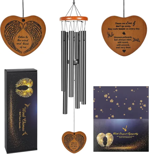 Miniatura 8 de Campanillas de Viento para Exterior, Campanillas Grandes de 30" con Tono Profundo de Simpatía, Memorial para la Pérdida de un Ser Querido Madre