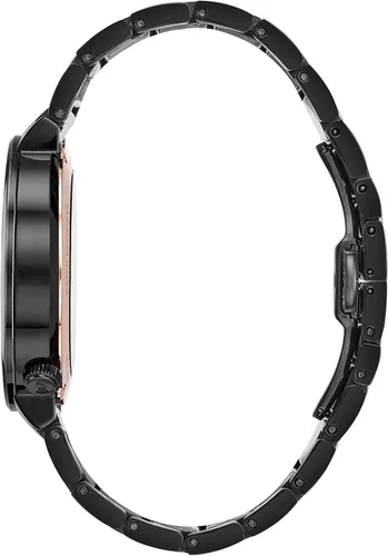 Miniatura 2 de Bulova Reloj de cuarzo multifunción con IP y tono rosa latino latino Grammy para hombre, estilo 98A188, Revestimiento iónico negro., Movimiento