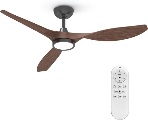 Miniatura 8 de Ventiladores de techo con luces y control remoto, grandes de 52 pulgadas, para interiores, motor de CC silencioso y aspas de ventilador de ABS, 3