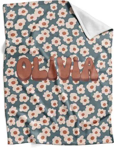 Miniatura 12 de Mantas de bebé personalizadas con nombre para niñas, regalos personalizados para bebé, manta personalizada para recién nacidos con nombre, forro