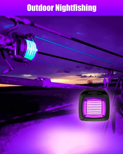 Miniatura 7 de Luz Negra Recargable, Luz Negra Alimentada por Batería de 6000 mAh, Luz de Inundación Ultravioleta Portátil Sin Cable de 395 nm para Fiesta