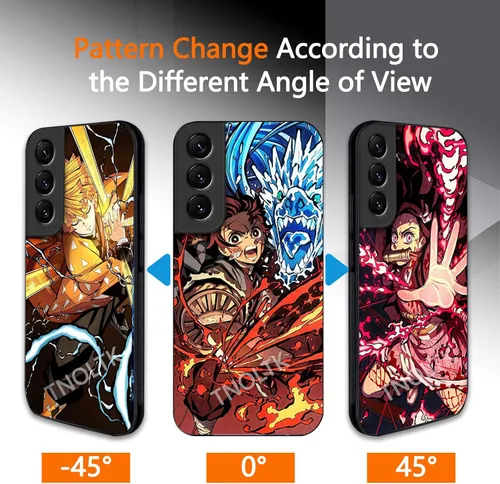 Miniatura 2 de Funda 3D Anime Motion para Samsung Galaxy S22 de 6.1 pulgadas, a prueba de golpes, suave, antiarañazos, manga cambiable, compatible con Samsung