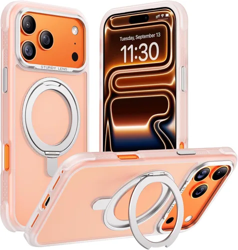 Miniatura 42 de Magnética para iPhone 12 e iPhone 12 Pro Funda, [con Soporte de Anillo Magnético Invisible Giratorio 360°][A Prueba de Golpes][Compatible