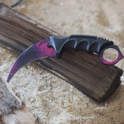 Miniatura 4 de TOPOINT Cuchillo Karambit, cuchillo de hoja fija de acero inoxidable con funda y cuchillo de cordón CS-GO para caza, campamento y supervivencia