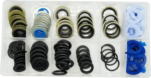 Miniatura 7 de Kit surtido de 100 piezas de 12 tipos de tapones de drenaje de aceite maestro de goma de metal para reemplazar 097-021, 097-025, 097-035, 55196309