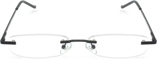 Miniatura 2 de 5 pares de gafas de lectura sin montura de metal con bisagra de resorte ligero estuche delgado para hombres y mujeres