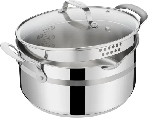 Miniatura 4 de Jamie Oliver by T-Fal Cook Smart - Juego de utensilios de cocina de 10 piezas, acero inoxidable sin revestimiento, robustos, calentamiento rápido